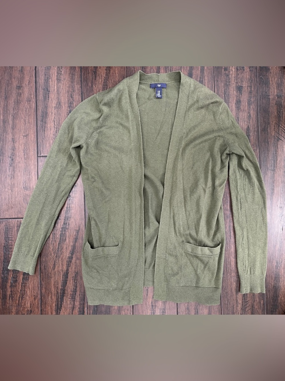 GAP Olive Green Open-Front Women's Cardigan